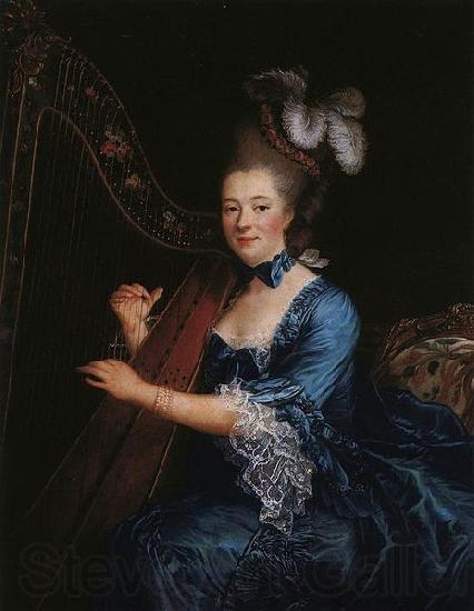 Francois-Hubert Drouais Portrait of Genevieve Rinteau de Verrieres Norge oil painting art